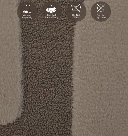 Chinchilla Solid Bedside Runner Brown