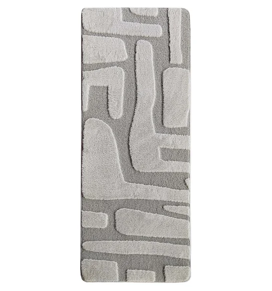 Chinchilla Solid Bedside Runner Grey