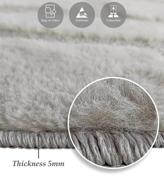 Chinchilla Solid Bedside Runner Grey