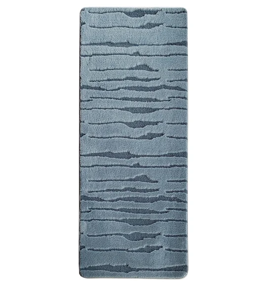 Lynx Solid Bedside Runner Blue