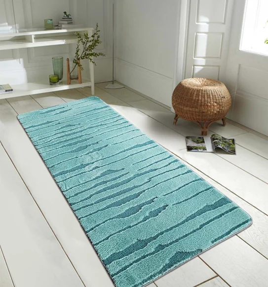 Lynx Solid Bedside Runner Teal