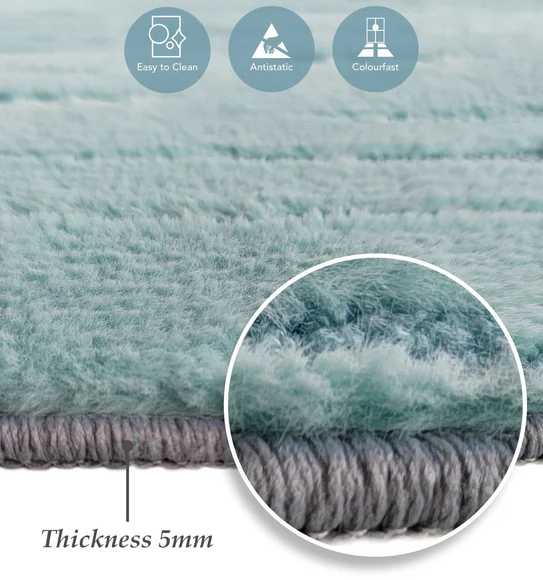 Lynx Solid Bedside Runner Teal