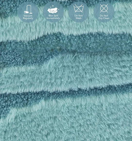 Lynx Solid Bedside Runner Teal