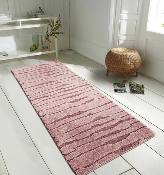 Lynx Solid Bedside Runner Blush