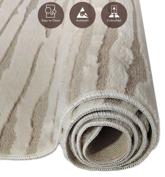 Lynx Solid Machine Made Carpet Beige