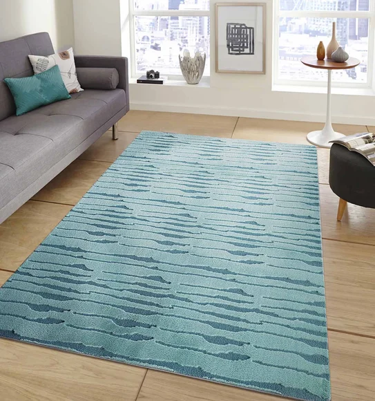 Lynx Solid Machine Made Carpet Teal