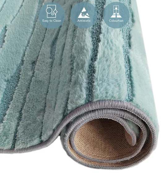 Lynx Solid Machine Made Carpet Teal