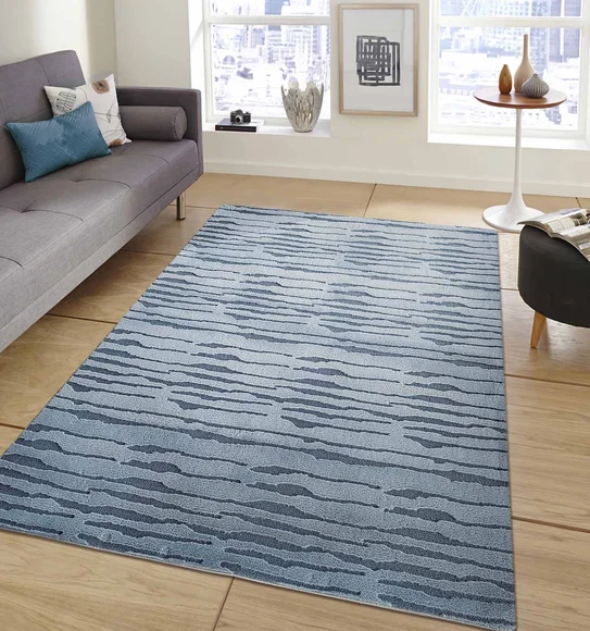 Lynx Solid Machine Made Carpet Blue