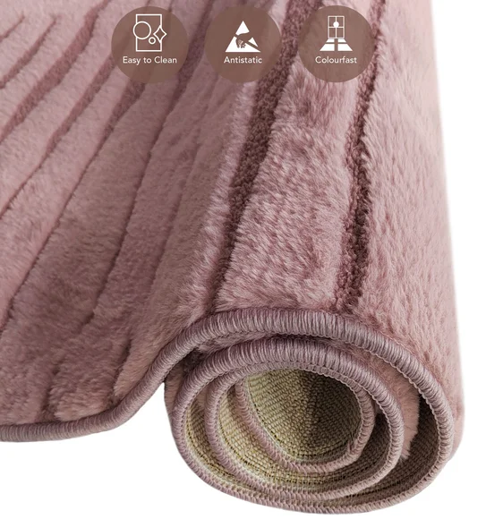 Lynx Solid Machine Made Carpet Blush