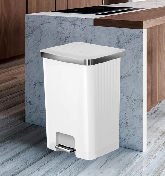 Eko 6388 Hana Fingerprint Resistant Plastic Plastic Bin White