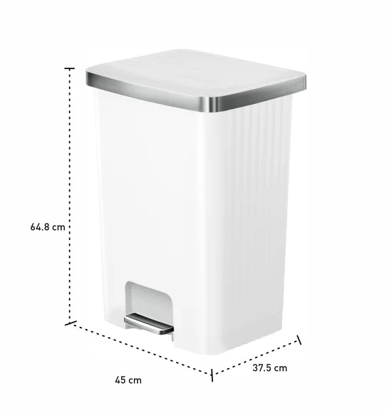 Eko 6388 Hana Fingerprint Resistant Plastic Plastic Bin White