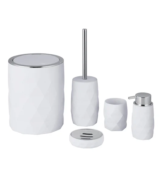 Oasis 5 Pcs PVC Bath Set White