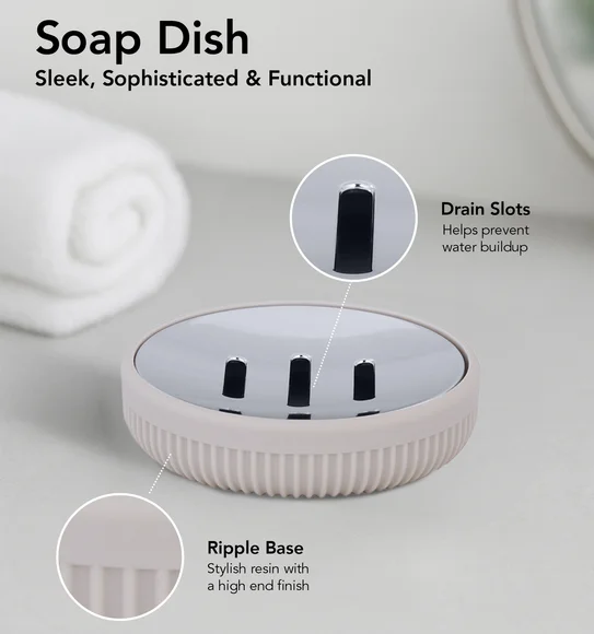 Oasis 6 Pcs PVC Bath Set Cream