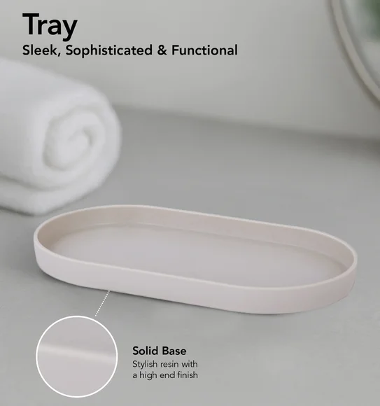 Oasis 6 Pcs PVC Bath Set Cream