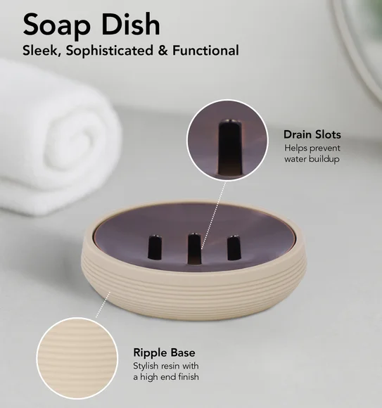 Oasis 6 Pcs PVC Bath Set L Beige