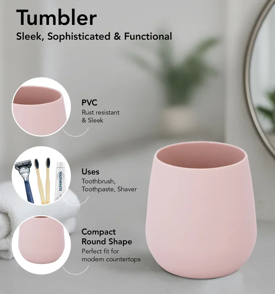 Oasis 6 Pcs PVC Bath Set Pink