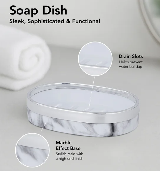 Oasis 5 Pcs PVC Bath Set Grey