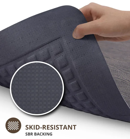Squab Anti-skid Kitchen Floor Mat Brown