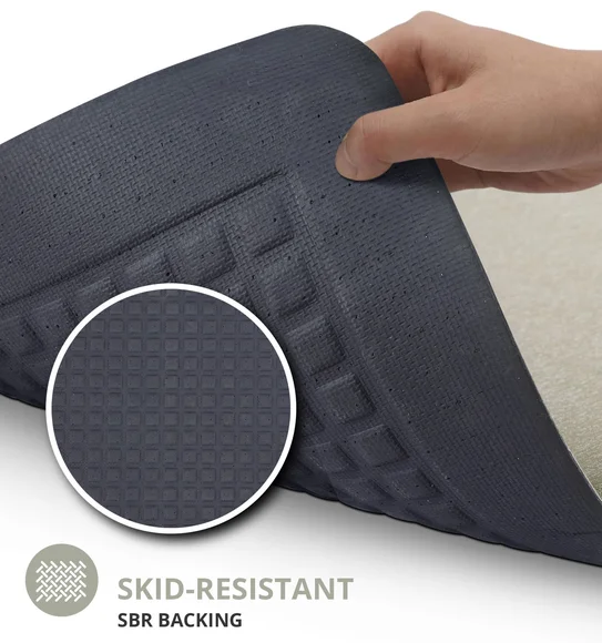 Squab Anti-skid Kitchen Floor Mat Beige