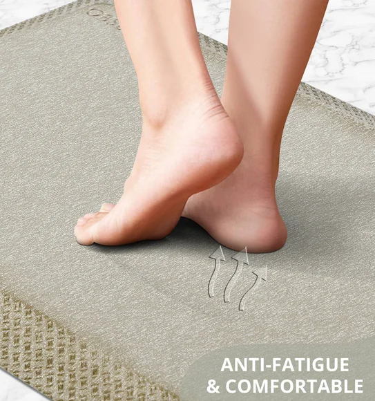 Squab Anti-skid Kitchen Floor Mat Beige