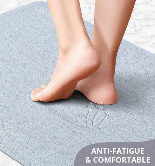 Squab Anti-skid Kitchen Floor Mat Light Grey