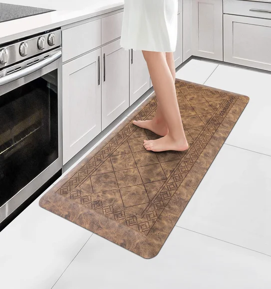 Squab Anti-skid Kitchen Floor Mat Brown