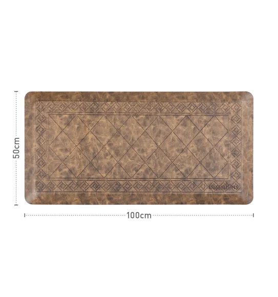 Squab Anti-skid Kitchen Floor Mat Brown