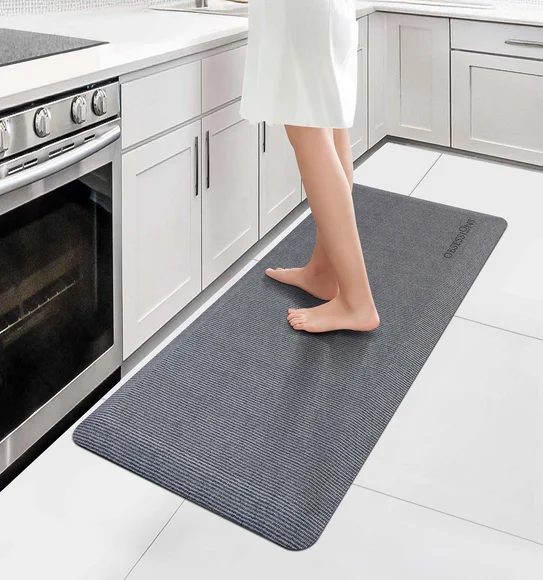 Squab Anti-skid Kitchen Floor Mat D Grey