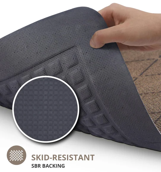 Squab Anti-skid Kitchen Floor Mat Brown