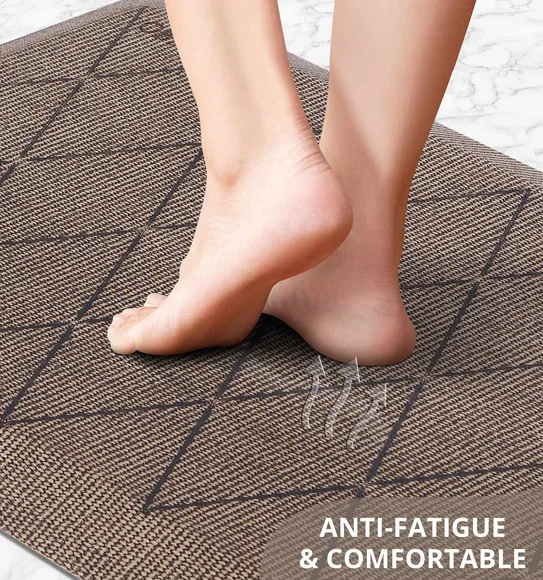 Squab Anti-skid Kitchen Floor Mat Brown