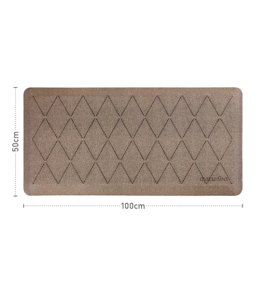 Squab Anti-skid Kitchen Floor Mat Brown