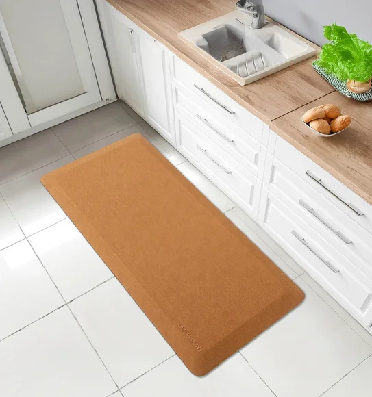 Squab Anti-skid Kitchen Floor Mat Camel