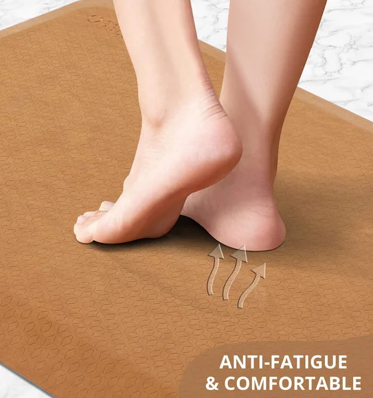 Squab Anti-skid Kitchen Floor Mat Camel