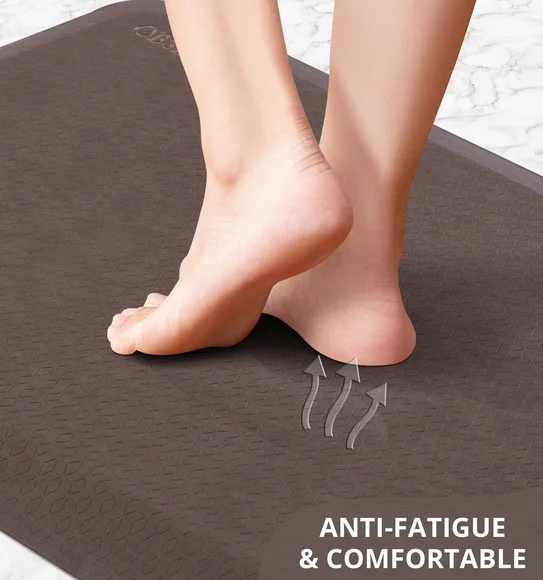 Squab Anti-skid Kitchen Floor Mat D Brown