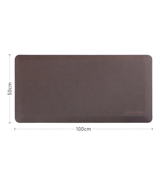 Squab Anti-skid Kitchen Floor Mat D Brown