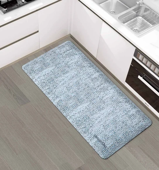 Squab Anti-skid Kitchen Floor Mat Light Blue