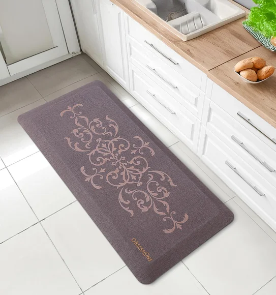 Squab Anti-skid Kitchen Floor Mat Brown