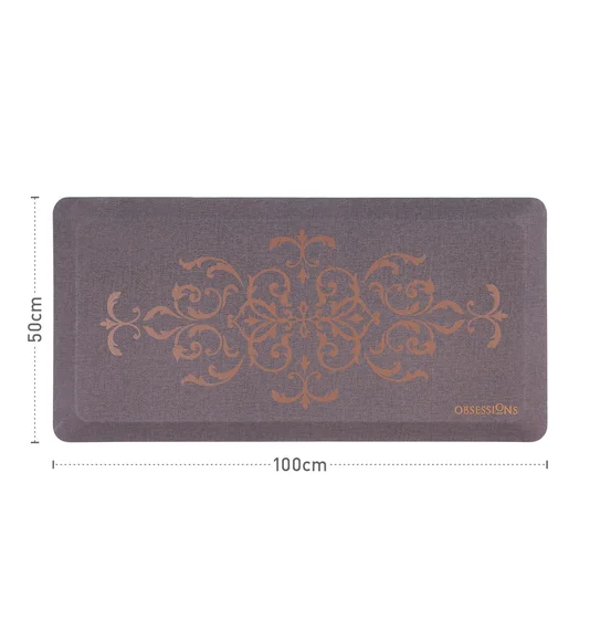 Squab Anti-skid Kitchen Floor Mat Brown