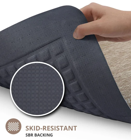 Squab Anti-skid Kitchen Floor Mat Beige
