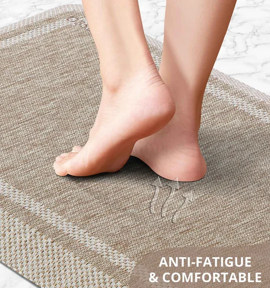 Squab Anti-skid Kitchen Floor Mat Beige