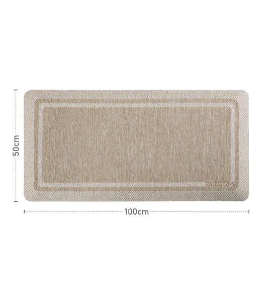 Squab Anti-skid Kitchen Floor Mat Beige