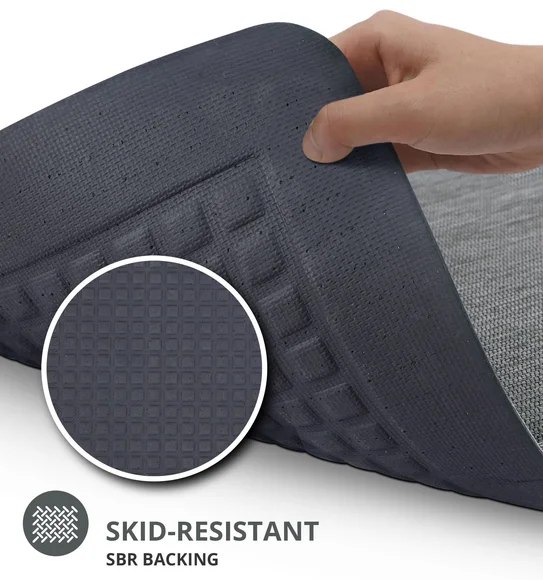 Squab Anti-skid Kitchen Floor Mat Grey