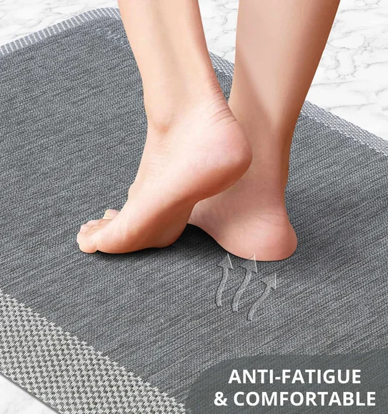 Squab Anti-skid Kitchen Floor Mat Grey