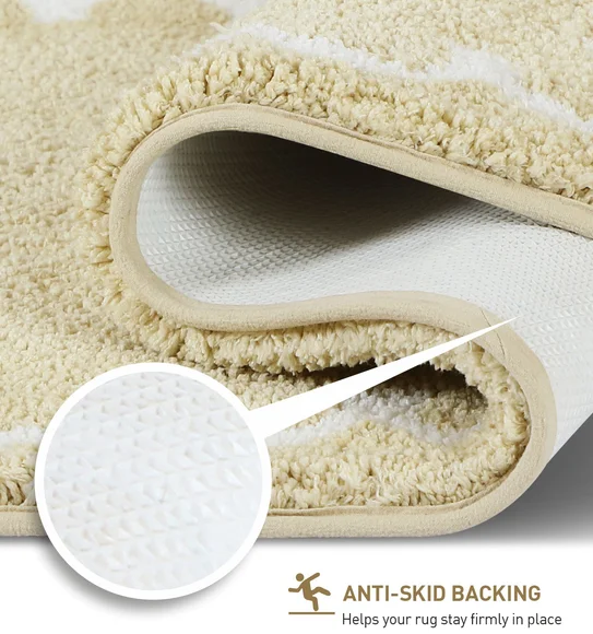 Scallop Anti-skid Ultra Absorbent Bath Mat Sandshell