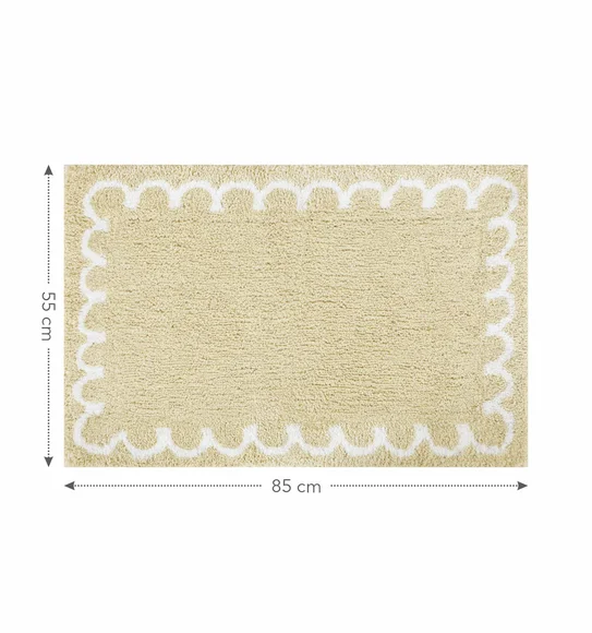Scallop Anti-skid Ultra Absorbent Bath Mat Sandshell