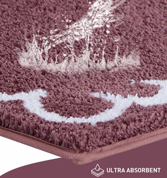 Scallop Anti-skid Ultra Absorbent Bath Mat Strawberry