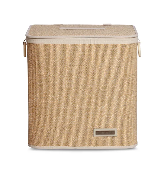 Sophia Laundry Basket Storage Basket Brown and White