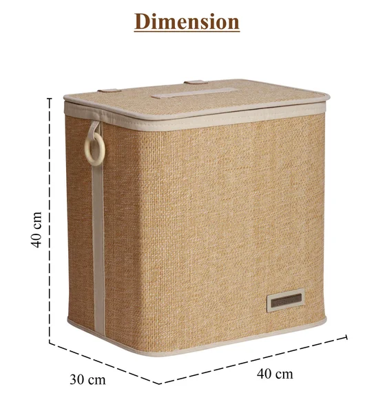 Sophia Laundry Basket Storage Basket Brown and White