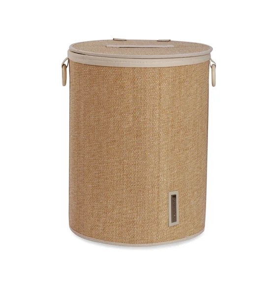 Sophia Laundry Basket Storage Basket Brown and White