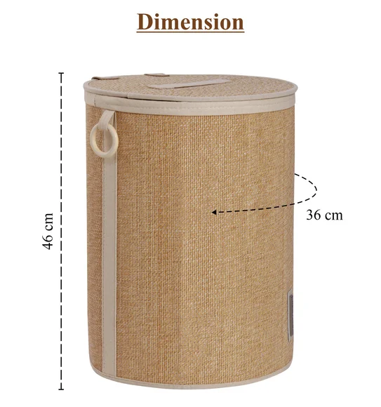 Sophia Laundry Basket Storage Basket Brown and White